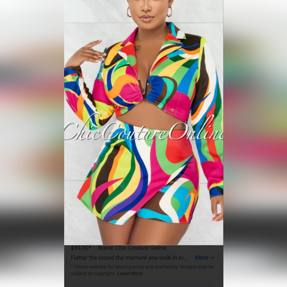Spencer Multi- Color Printed Set - Picture 2 of 4